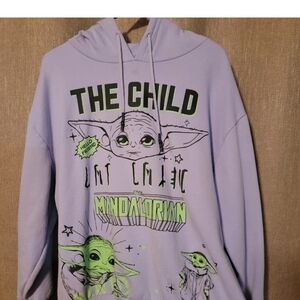 Star Wars Hoodie Teen Boys Girls Fleece Pullover Baby Yoda  Sweatshirt XXL SZ 19